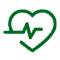 A green background with white lines and dots.